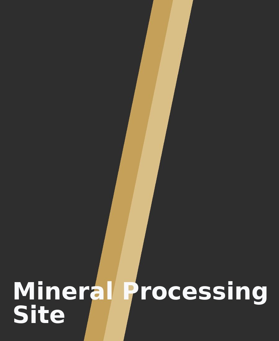 Gold ore processing plant site